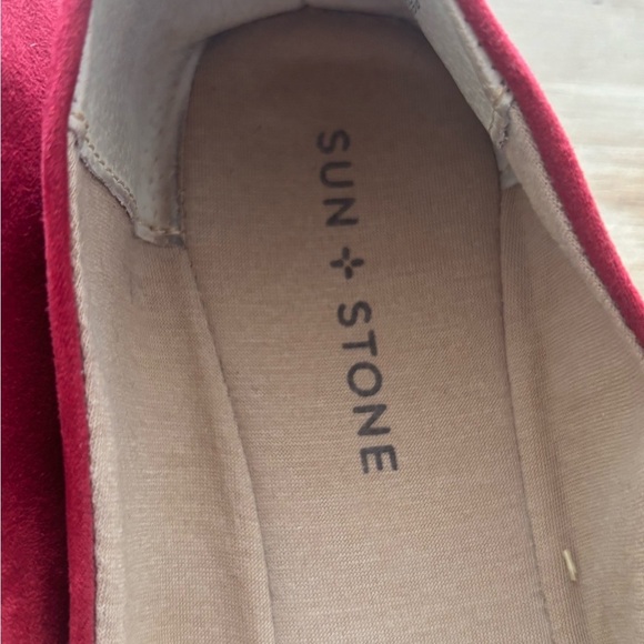 Sun + Stone Red Flats Classic Loafers - Picture 3 of 6